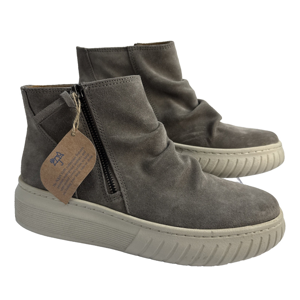 Sofft Aqua‎ Portland Gray Suede Leather Boots Women’s Size 8.5 M Waterproof NWOB